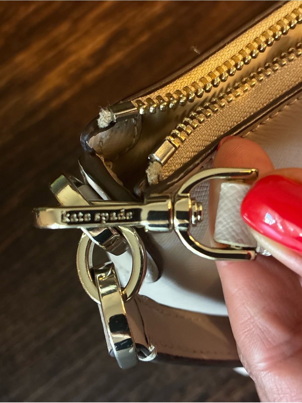 Kate Spade Light Beige Saffiano Shoulder Bag - Picture 8 of 13